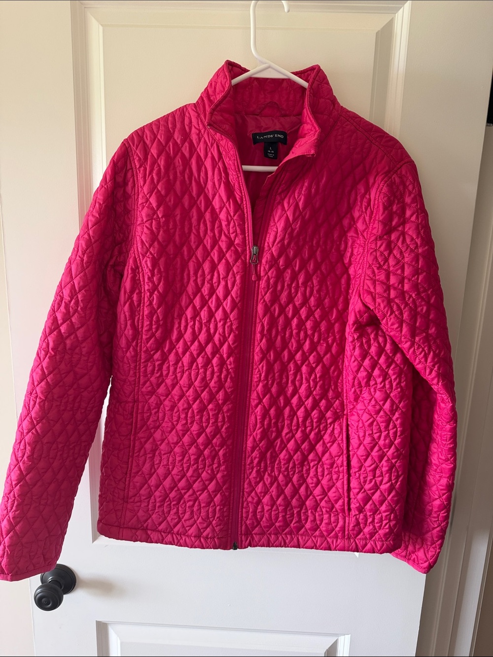 Lands' End Women’s Quilted Full-Zip Jacket - Hot Pink